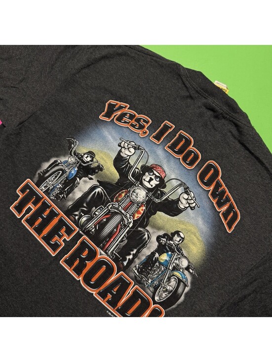 Big Dogs Other - Vintage 2006 Big Dogs Yes I Do Own The Road Biker Motorcycle Y2K Gray Shirt Men